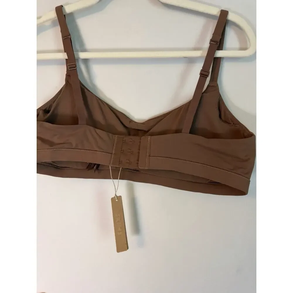 Skims FITS EVERYBODY Mastectomy Scoop Bralette Jasper Sz L NWT $48